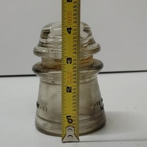 Vintage 25 - 44 Made In USA Clear Glass Insulator